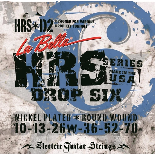 La Bella HRS-D2  drop 6 - Drop tune electric Guitar Strings  10 - 70