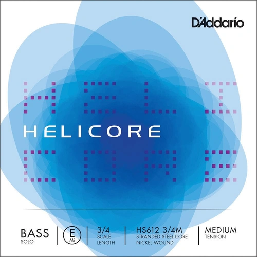 D'Addario Helicore Solo Bass Single E String, 3/4 Scale, Medium Tension