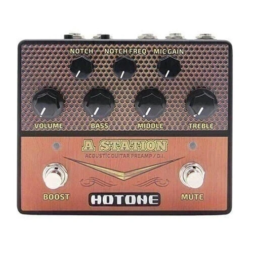 Hotone A Station Acoustic Preamp /DI Box Guitar & Microphone Guitar Effects Pedal - Limited edition