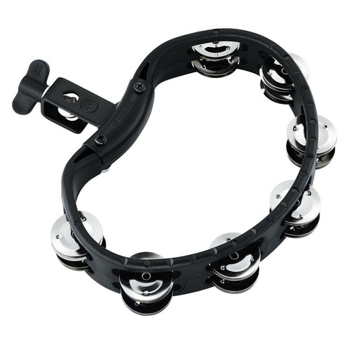 Meinl Percussion HTMT2BK Mountable ABS Plastic Tambourine with Guiro Style Frame