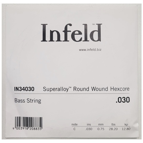 Thomastik-Infeld Superalloy Hexcore Single Bass Guitar String Gauge .030