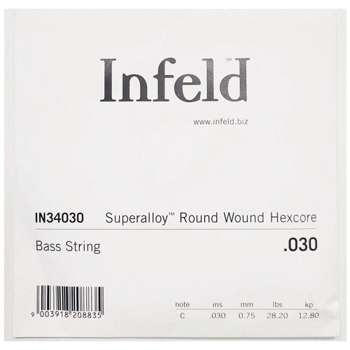 Thomastik-Infeld Superalloy Hexcore Single 6th - C String Bass Guitar Gauge .030 