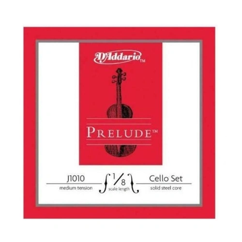 D'Addario Prelude Cello Strings Set 1/8 Scale, Medium Tension Full set