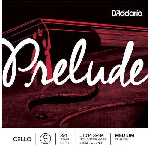D'Addario Prelude Cello Single C String, 3/4 Scale, Medium Tension