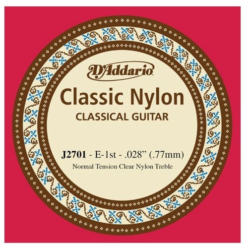 D'Addario J2701 Nylon Classical Guitar Single String Normal Tension First String