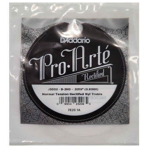 D'Addario J3002 Rectified Classical Guitar Single String 2nd B, Normal Tension