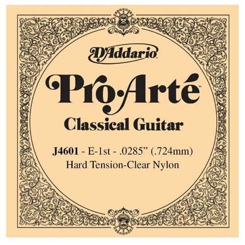 D'Addario J4601 Pro-Arte Nylon Classical Guitar Single String, Hard Tension