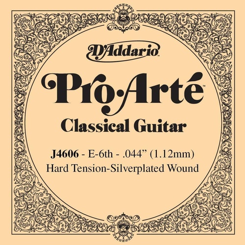 D'Addario J4606 Pro-Arte Nylon Classical Guitar Single E String, Hard Tension