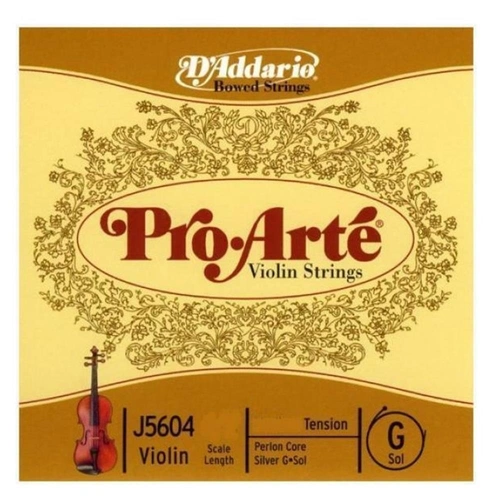 D'Addario Pro-Arte Violin Single G String, 1/16 Scale, Medium Tension