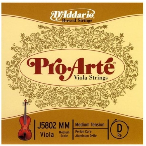 D'Addario Pro-Arte Viola Single D String Medium Scale Medium Tension 15" - 16"