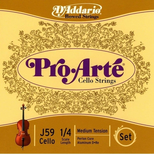 D'Addario Pro-Arte Series 1/4 size Cello strings  String Set EOFY Sale Price