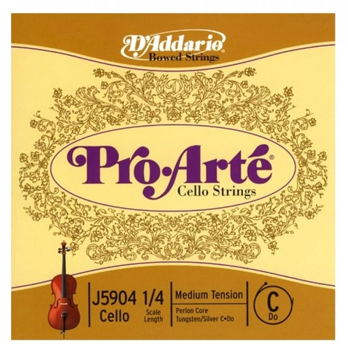 D'Addario Pro-Arte Cello Single C String, 1/4 Scale, Medium Tension