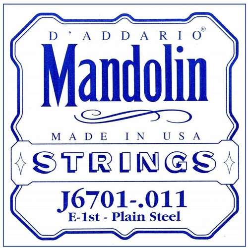 D'Addario J6701 Nickel Mandolin Single String, .011 First String E