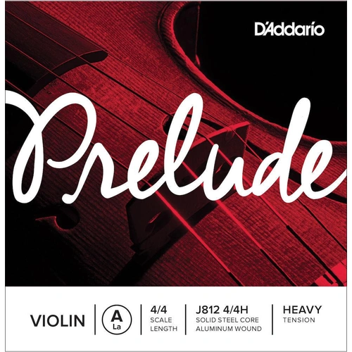 D'Addario Prelude Violin Single A String, 4/4 Scale, Heavy Tension