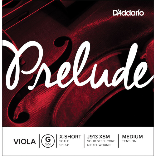 D'Addario Prelude Viola Single G String, Extra Short Scale, Medium Tension