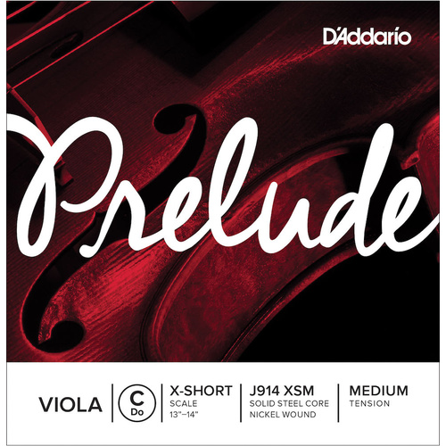 D'Addario Prelude Viola Single C String, Extra Short Scale, Medium Tension