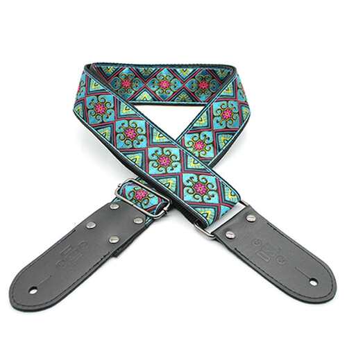 DSL JAC20-BABYLON-BLUE Jacquard Weaving Guitar Strap - 2" BABYLON-BLUE