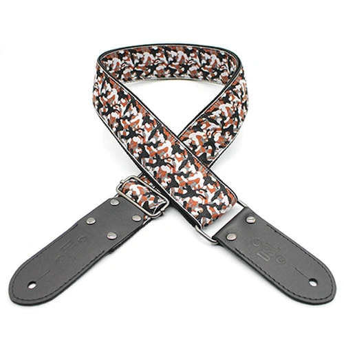 DSL JAC20-CAMO-RED Jacquard Weaving Guitar Strap - 2" (CAMO-RED)