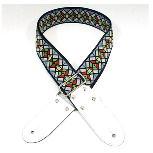 DSL Jacquard Weaving HAZE Guitar Strap Hand Made in Australia Leather Ends
