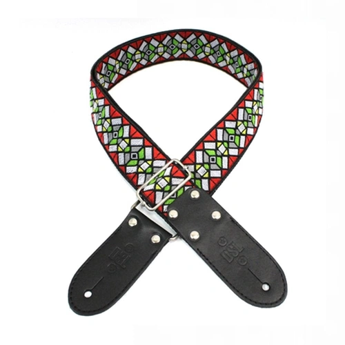 DSL Jacquard Weaving HAZERED Guitar Strap Hand Made in Australia Leather Ends