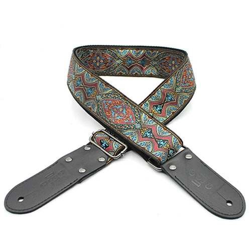 DSL JAC20-JAC20-SHIRAZ-RED Jacquard Weaving Guitar Strap - 2"