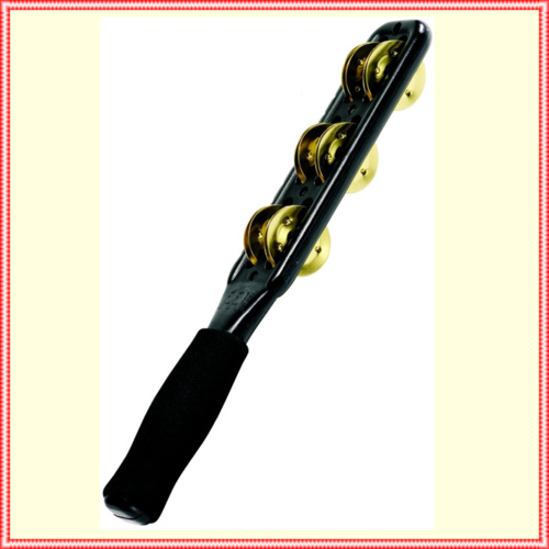 Meinl Percussion JG1B-BK ABS Plastic Jingle Stick With Solid Brass Jingles Black