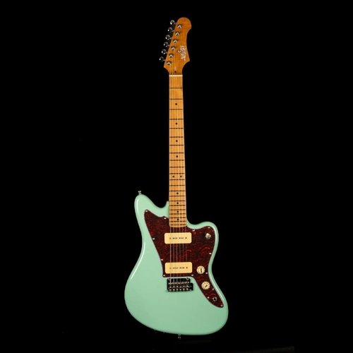 JET JJ-300 P90 Electric Guitar - Roasted Maple, Sea Foam Green