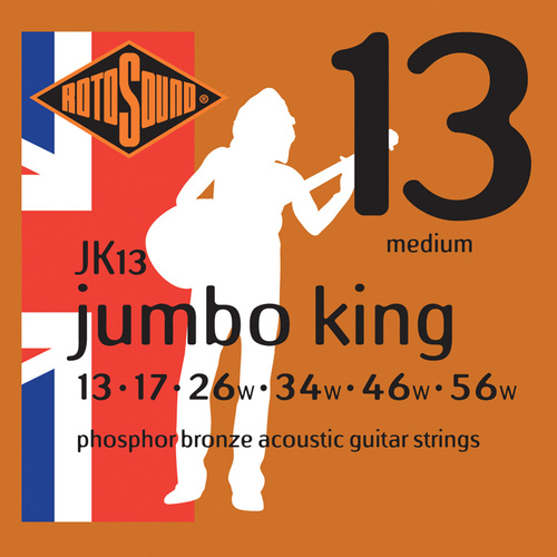 Rotosound JK13 Jumbo King Phosphor Bronze 13 - 56  Acoustic Guitar Strings