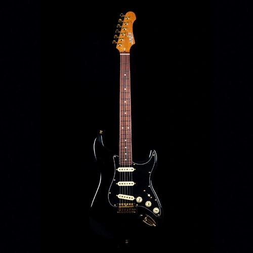 JET JS-380-BK-G Electric Guitar - Black with Gold Hardware