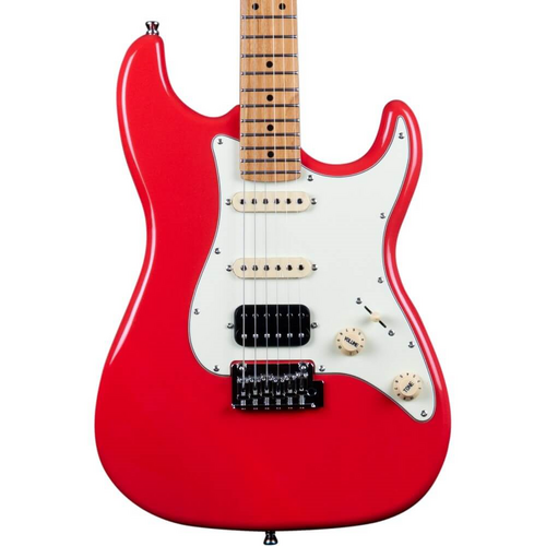 Jet JS-400-CRD HSS Electric Guitar - Coral Red  - Roasted Maple Neck