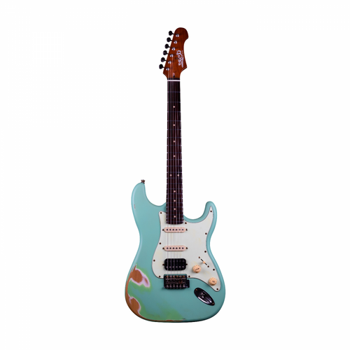 Jet JS-400-RELIC-SFG HSS Electric Guitar - Seafoam Green - Relic