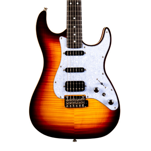 Jet JS-600-BS  Electric Guitar - Flamed Top - Sunburst Ebony Fretboard