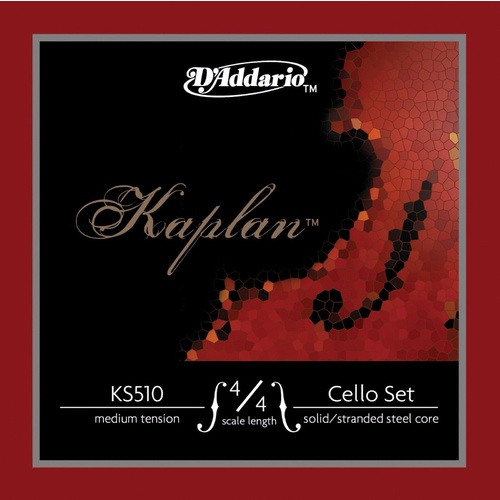 D'Addario Kaplan Cello Strings Set 4/4 Scale, Medium Tension  KS510 Sale Price