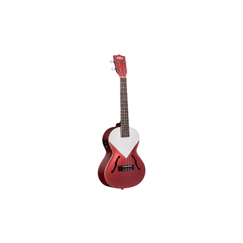 Kala  KA-JTE-CHRD Tenor Archtop Acoustic / Electric Ukulele  EQ Chicago Red