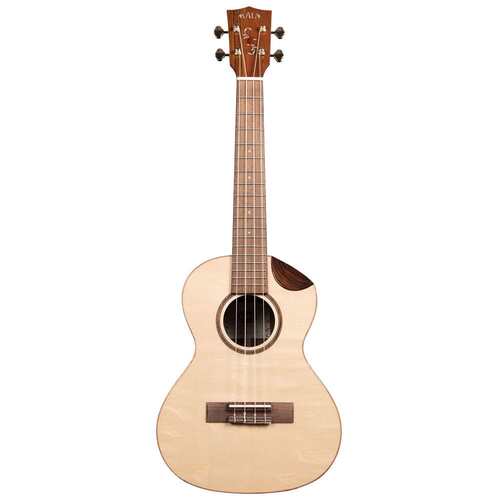 Kala KA-SPT-SC Solid Spruce Scallop Tenor Ukulele Inc Transit Case