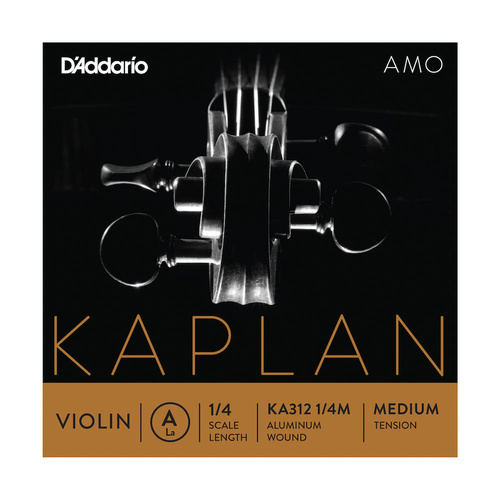 D'Addario Kaplan Amo Violin A String, 1/4 Scale, Medium Tension