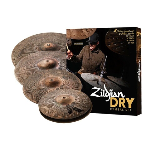 Zildjian K Custom Special Dry Cymbal Set 14" Hi-hats 16" + 18" crash 21" Ride
