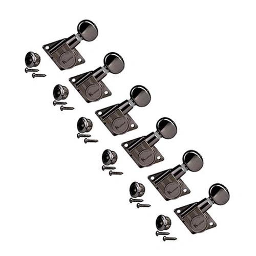 Kluson 6-In-Line Revolution Series Tuners For Fender 70s Reissue Black