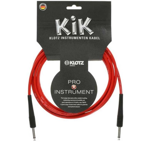 Klotz KIK60PPRT  pro Guitar  instrument cable  6m - Red