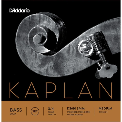 D'Addario Kaplan Solo Double Bass Strings Set, 3/4 Scale, Medium Tension