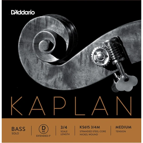 D'Addario Kaplan Solo Double Bass D-Ext String, 3/4 Scale, Medium Tension