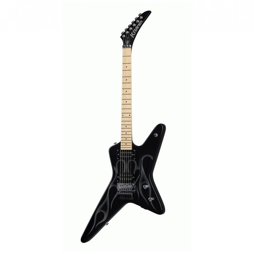 Kramer Tracii Guns Gunstar Voyager Outfit - Black Metallic / Silver Ghost Flames