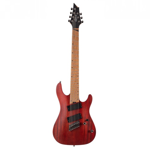 Cort KX307 Multi-scale 7-String Electric Guitar - Open Pore Mahogany