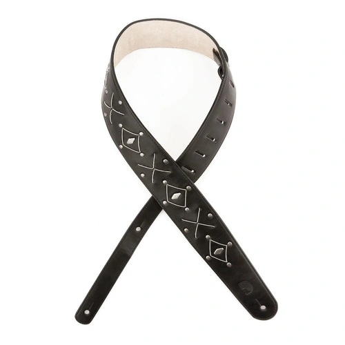D'Addario Leather Strings and Studs Guitar Strap