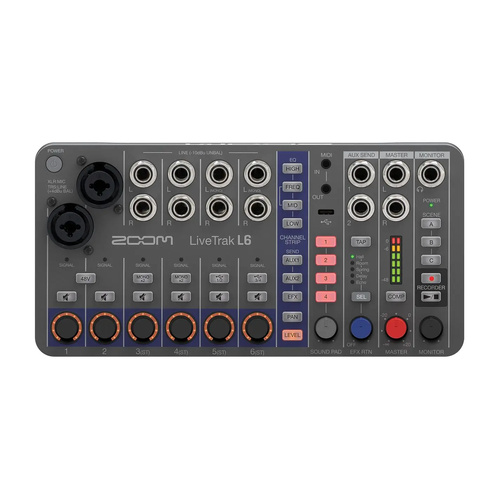 Zoom LiveTrak L-6 Portable 6-Channel Digital Mixer and Multitrack Recorder