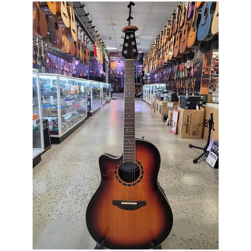 Ovation Timeless Elite  Left Handed New England Burst Acoustic / Electric Guitar