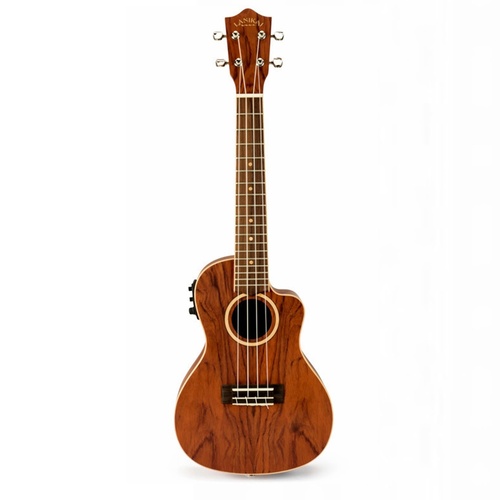 Lanikai LBBCEC Bubinga Series Concert AC/EL Ukulele In Natural Satin Finish