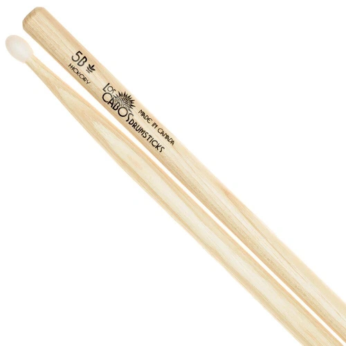 Los Cabos White Hickory Drumsticks - 5B Nylon Tip