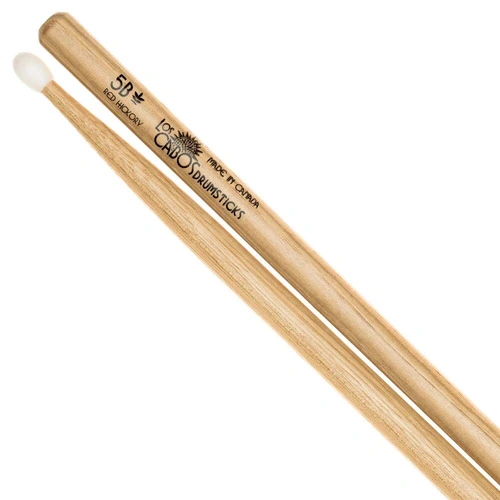 Los Cabos Red Hickory Drumsticks - 5B Nylon Tip