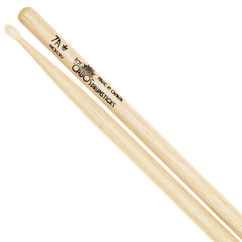 Los Cabos White Hickory Drumsticks - 7A Nylon Tip - 3 Pairs